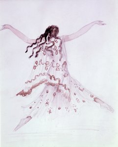 ラヴェルのバレエ「Daphnis et Chloe」の衣装デザイン、1921年 作： Leon Bakst